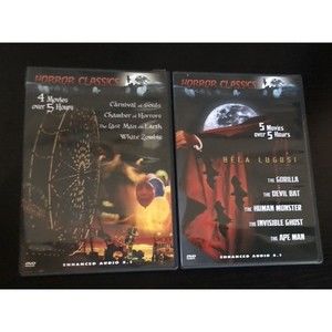 Halloween Great Horror Classics Volume 1 & 2 Bela Lugosi (DVD, 2003) EUC